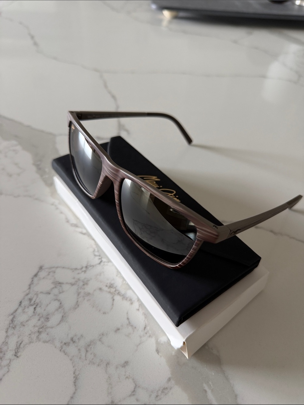 Brown unisex Maui Jim  One Way Sunglasses - Classic Square Frame